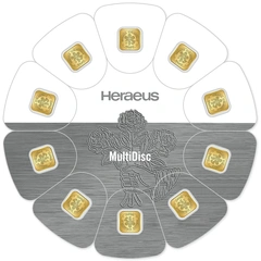 Paquete Heraeus MultiDisco de 10 x 1 g de Oro