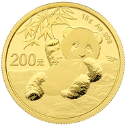 Moneda Panda Chino de Oro de 15 g 2020