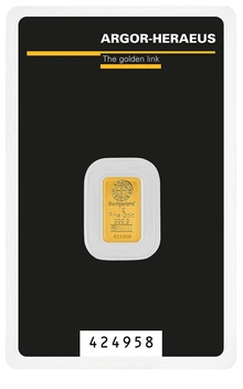 Lingote de Oro de 1 g Argor-Heraeus