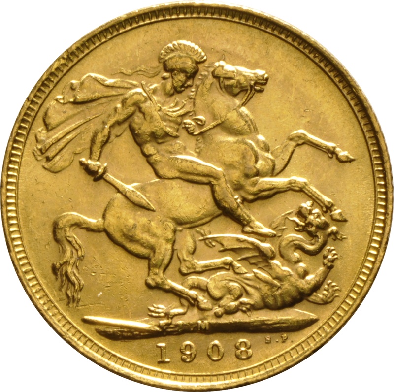 Soberano de Oro 1908 - Eduardo VII (M)