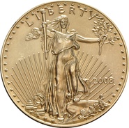 Águila Estadounidense de 1oz de Oro 2008