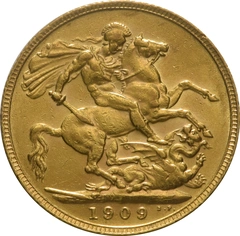 Moneda Soberano de Oro 1909 Eduardo VII (L)