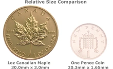 Maple Leaf Canadiense de 1 oz de Oro 2015
