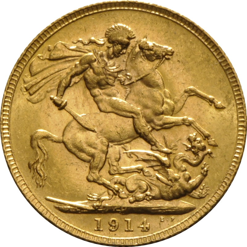 Moneda Soberano de Oro 1914 Jorge V (P)