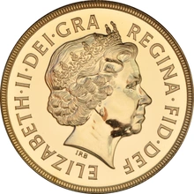 Moneda Soberano Quíntuplo de Oro 1998 en Caja Original - Flor de Cuño Sin Circular