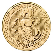 El Unicornio de Escocia, 1oz de Oro - Bestias de la Reina