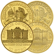 Moneda Filarmónica Viena de Oro de 1/10 oz (de Nuestra Elección)