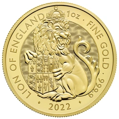 Moneda Bestias de Tudor El León de Inglaterra de Oro de 1 oz 2022