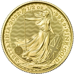 Moneda Britannia de Oro de 1/2 oz 2022
