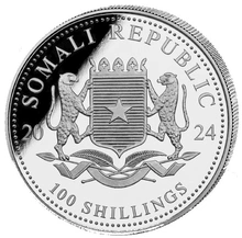 Moneda Plata 1 oz Elefante Somalí 2024