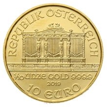 Moneda Filarmónica Viena de Oro de 1/10 oz 2019