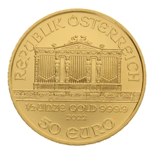 Moneda Filarmónica Viena de Oro de 1/2 oz 2022