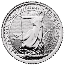 Moneda Britannia de Oro de 1/10 oz 2022