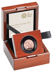 Moneda Medio Soberano de Oro Proof 2019 en Caja Original