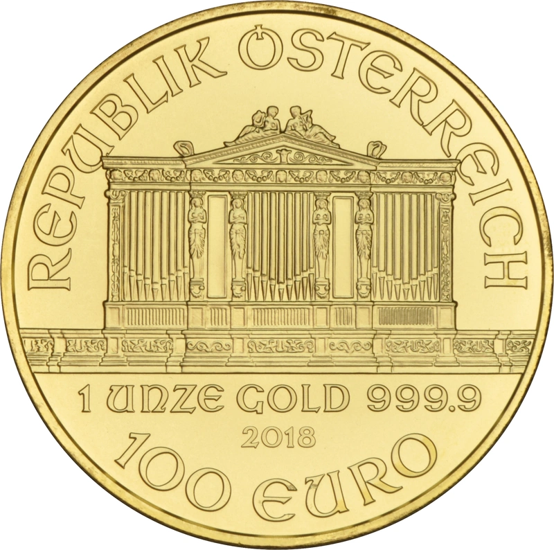 Moneda Filarmónica Viena de Oro de 1 oz 2018