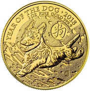 Royal Mint 1oz de Oro - 2018 Año del Perro