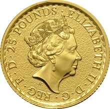 Moneda Britannia de Oro de 1/4 oz 2017