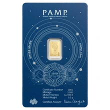 0.5g Lingote de oro PAMP Zodiacs Virgo Minted