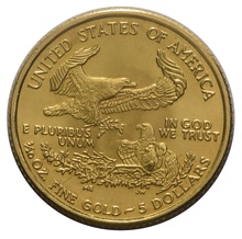 Águila Estadounidense de 1/10oz de Oro 1986