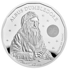 Moneda Plata 1 oz Proof - Dumbledore (25 años de Harry Potter)