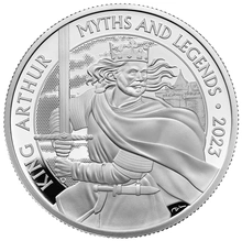 Moneda Mitos y Leyendas Rey Arturo de Plata de 1 oz 2023
