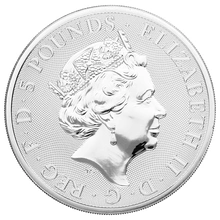 Moneda Bestias de la Reina El Galgo Blanco de Richmond de Plata de 2 oz