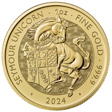 Moneda de 1oz de Oro Unicornio de Seymour - Bestias Tudor 2024