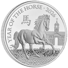 Moneda de plata Proof de 1 oz del Año del Caballo de 2026 de la Royal Mint