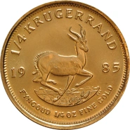 Moneda Krugerrand de 1/4 oz de Oro 1985