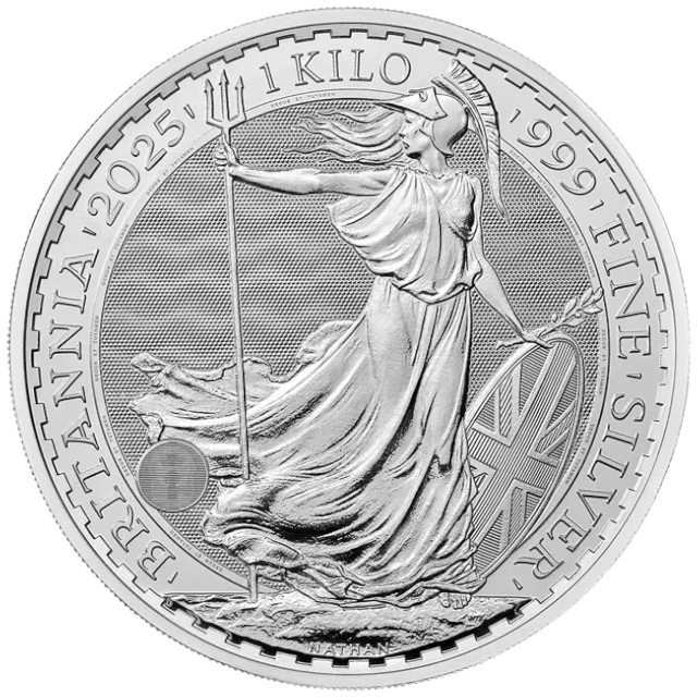 Moneda Britannia de Plata de 1 kg 2025