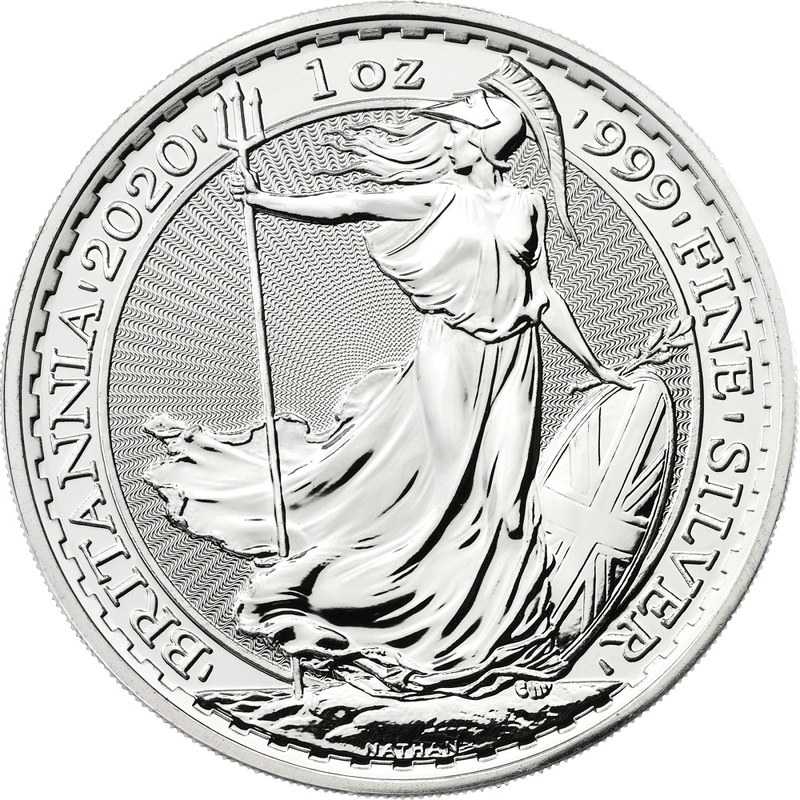 Moneda Britannia de Plata de 1 oz 2020