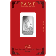 Lingote de Plata de 10 g PAMP Año del Conejo 2023