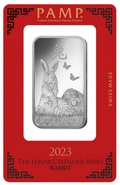 Lingote de Plata de 1 oz PAMP Año del Conejo 2023