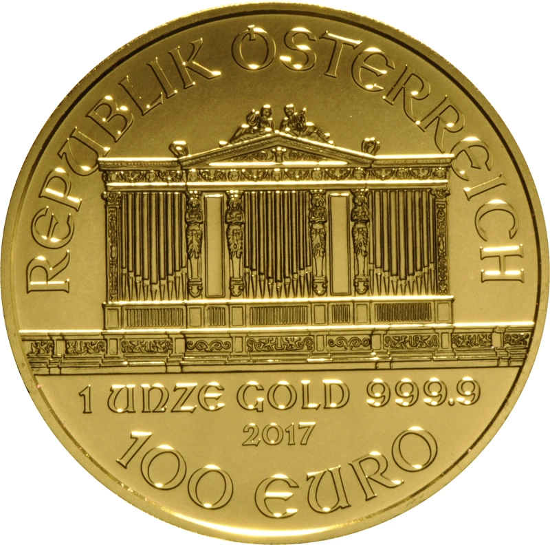 Moneda Filarmónica Viena de Oro de 1 oz 2017