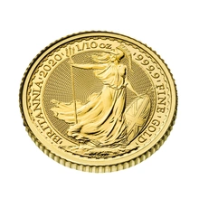 Moneda Britannia de Oro de 1/10 oz 2020