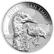 Moneda Emú Australiano de Plata de 1 oz 2022