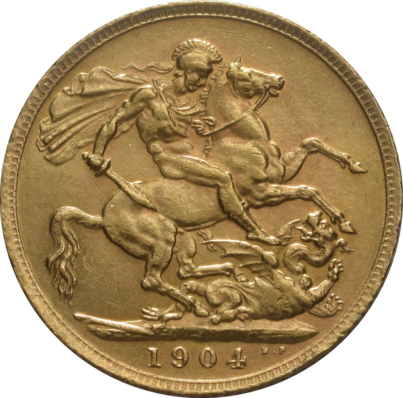 Moneda Soberano de Oro 1904 Eduardo VII (L)