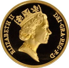 Moneda Soberano Doble de Oro Proof 1987