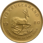 Krugerrand de 1/2oz de Oro 1980