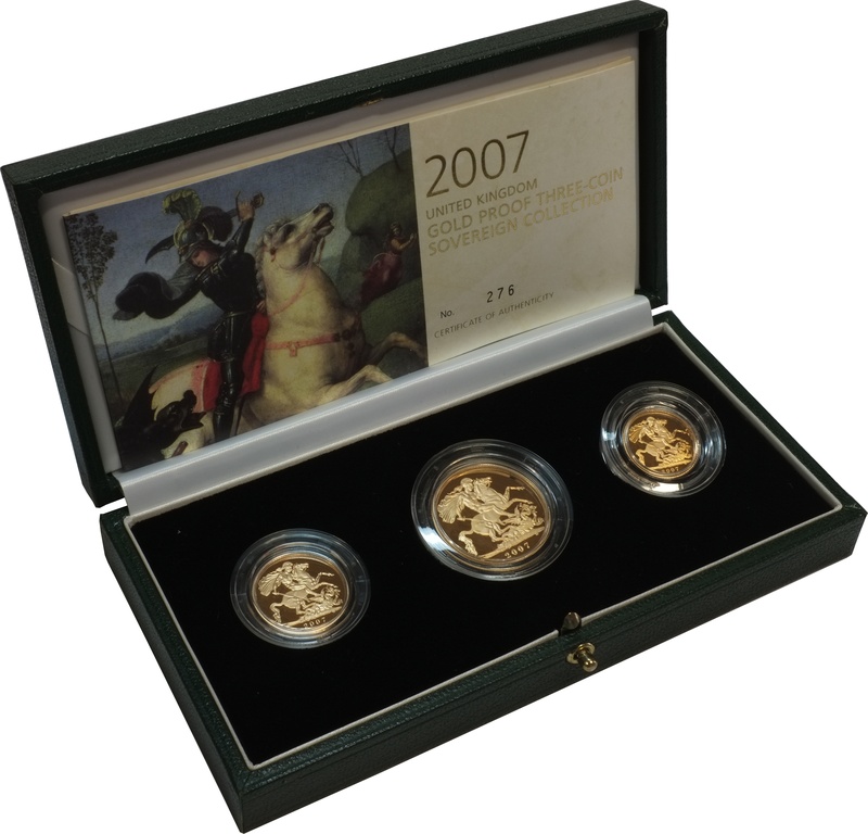 2007 Gold Proof Sovereign Three Coin Set