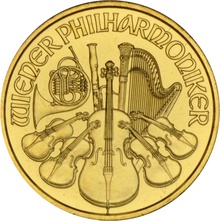 Filarmónica Austriaca de 1/10oz de Oro 2018