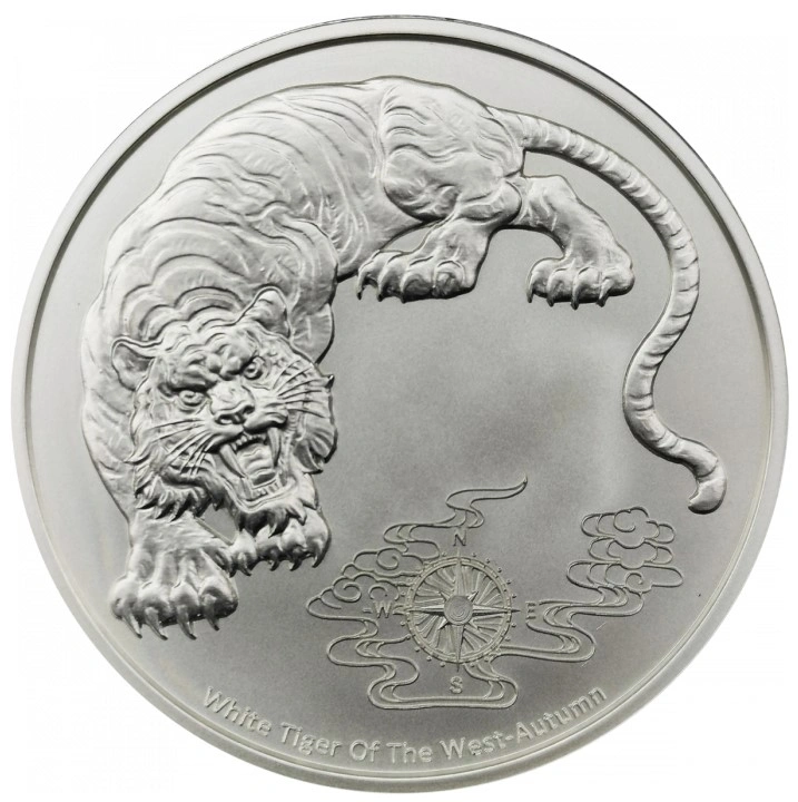 Tigre Banco 1 oz Plata - Serie "Cuatro Guardianes"