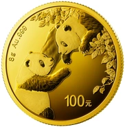 Moneda Panda Chino de Oro de 8 g 2023