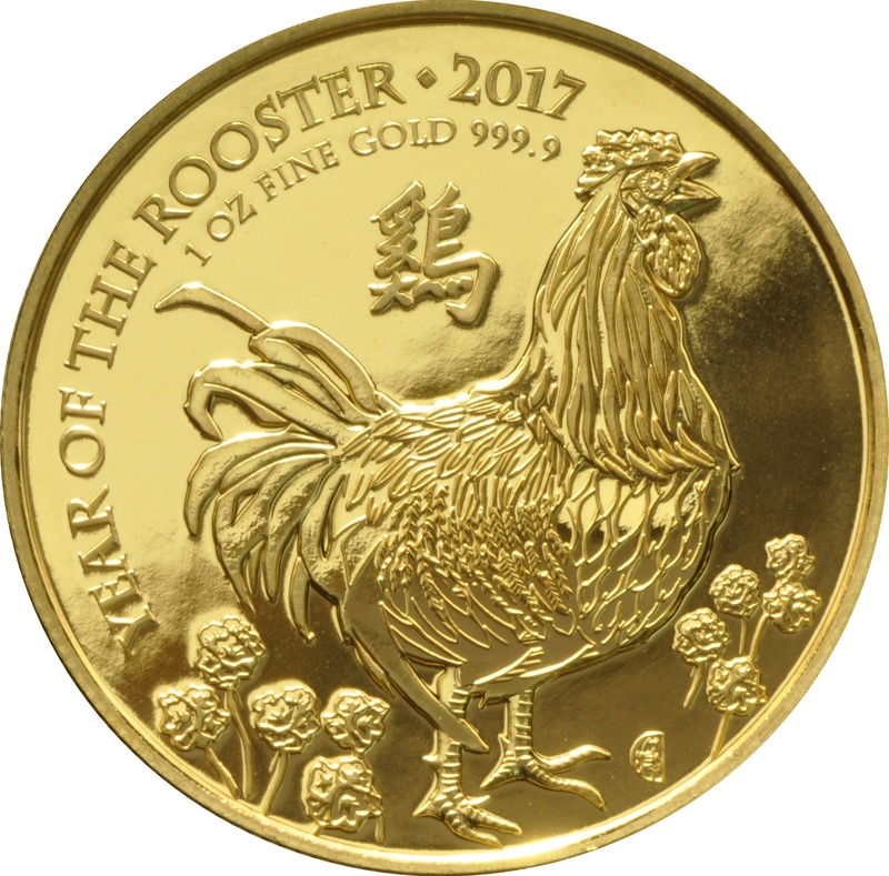Royal Mint 1oz de Oro - 2017 Año del Gallo
