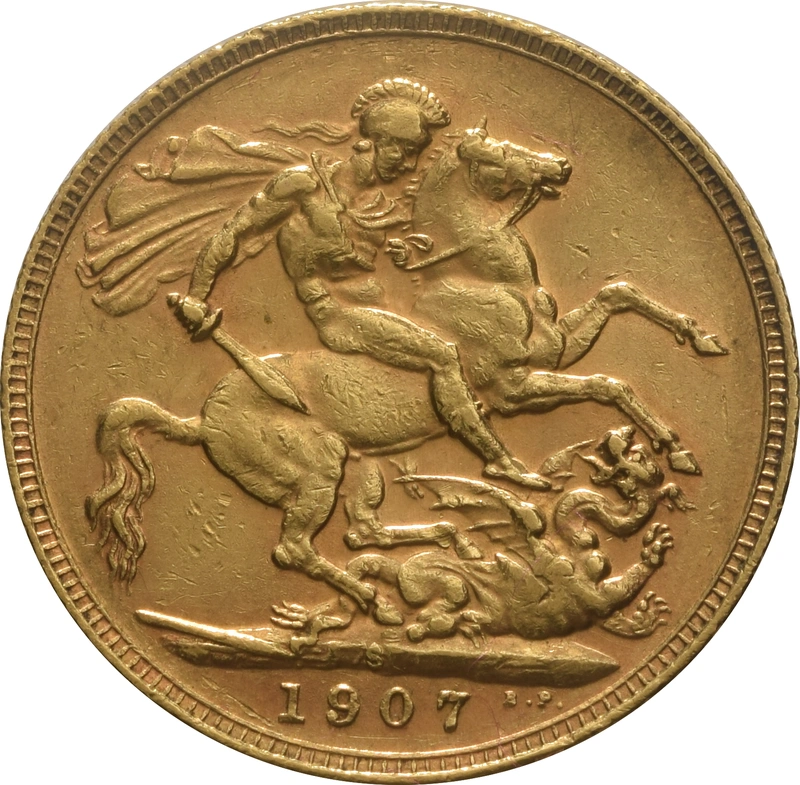Moneda Soberano de Oro 1907 Eduardo VII (S)