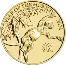 Royal Mint 1oz de Oro - 2016 Año del Mono