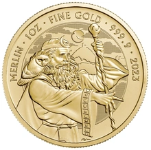 Moneda Mitos y Leyendas Merlin de Oro de 1 oz 2023