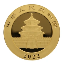 Moneda Panda Chino de Oro de 15 g 2022