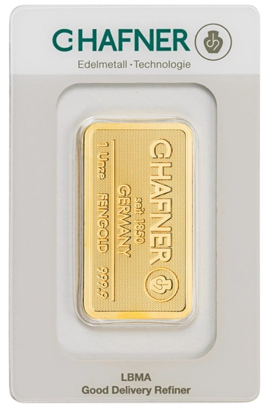 C. Hafner 1oz Gold Minted Bar