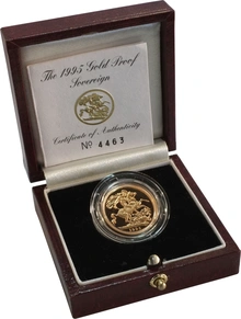 Moneda Soberano de Oro Proof 1995 en Caja Original